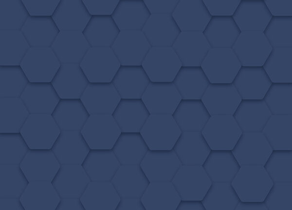 Hexagones bleus sur une surface Hexagones bleus sur une surface