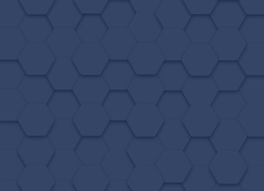 Hexagones bleus sur une surface