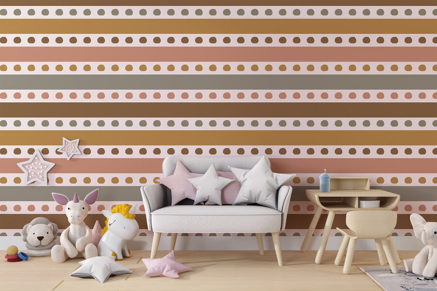 Motif de points colorés