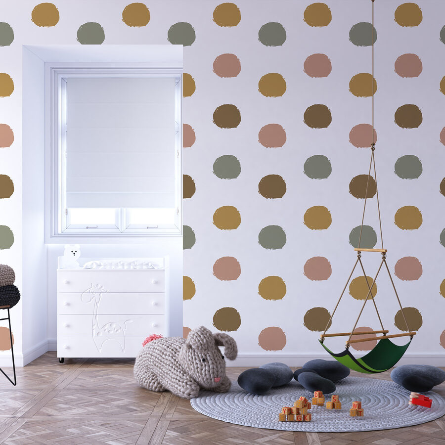 Motif de points colorés