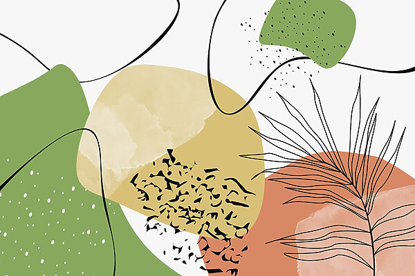 Art coloré avec des formes noires et vertes Art coloré avec des formes noires et vertes