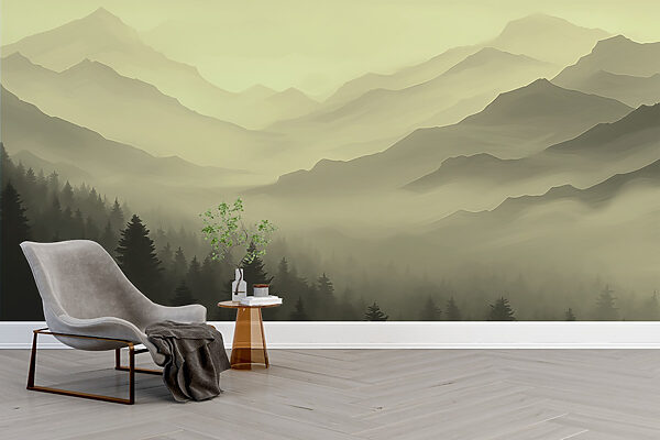 Paysage de montagne brumeux avec des arbres w02186v1pig8774mr 600x400 - Paysage de montagne brumeux avec des arbres