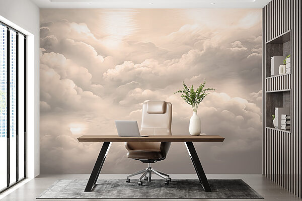 Soft clouds drifting across the sky