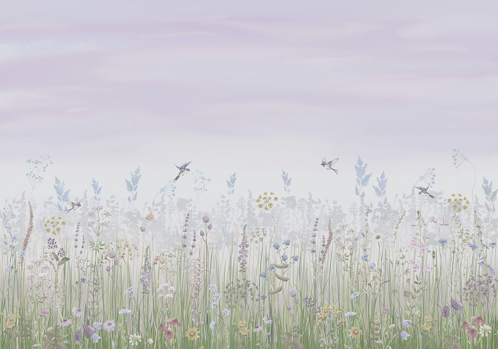 Champ de fleurs et d'oiseaux Champ de fleurs et d'oiseaux