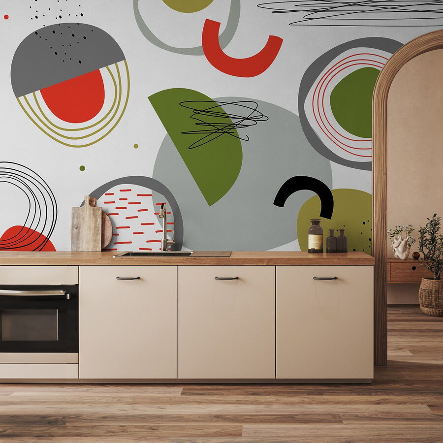 Motif coloré avec différentes formes
