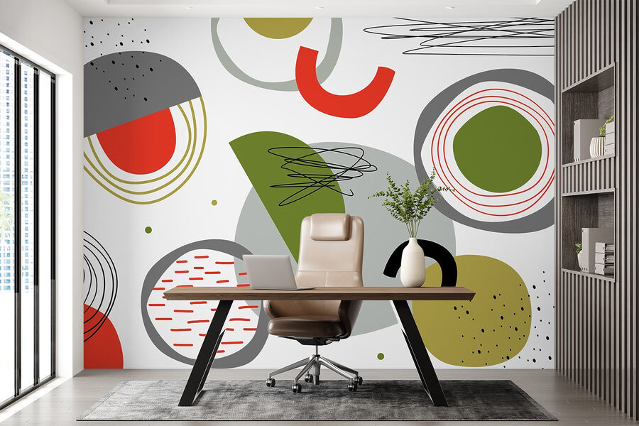 Motif coloré avec différentes formes