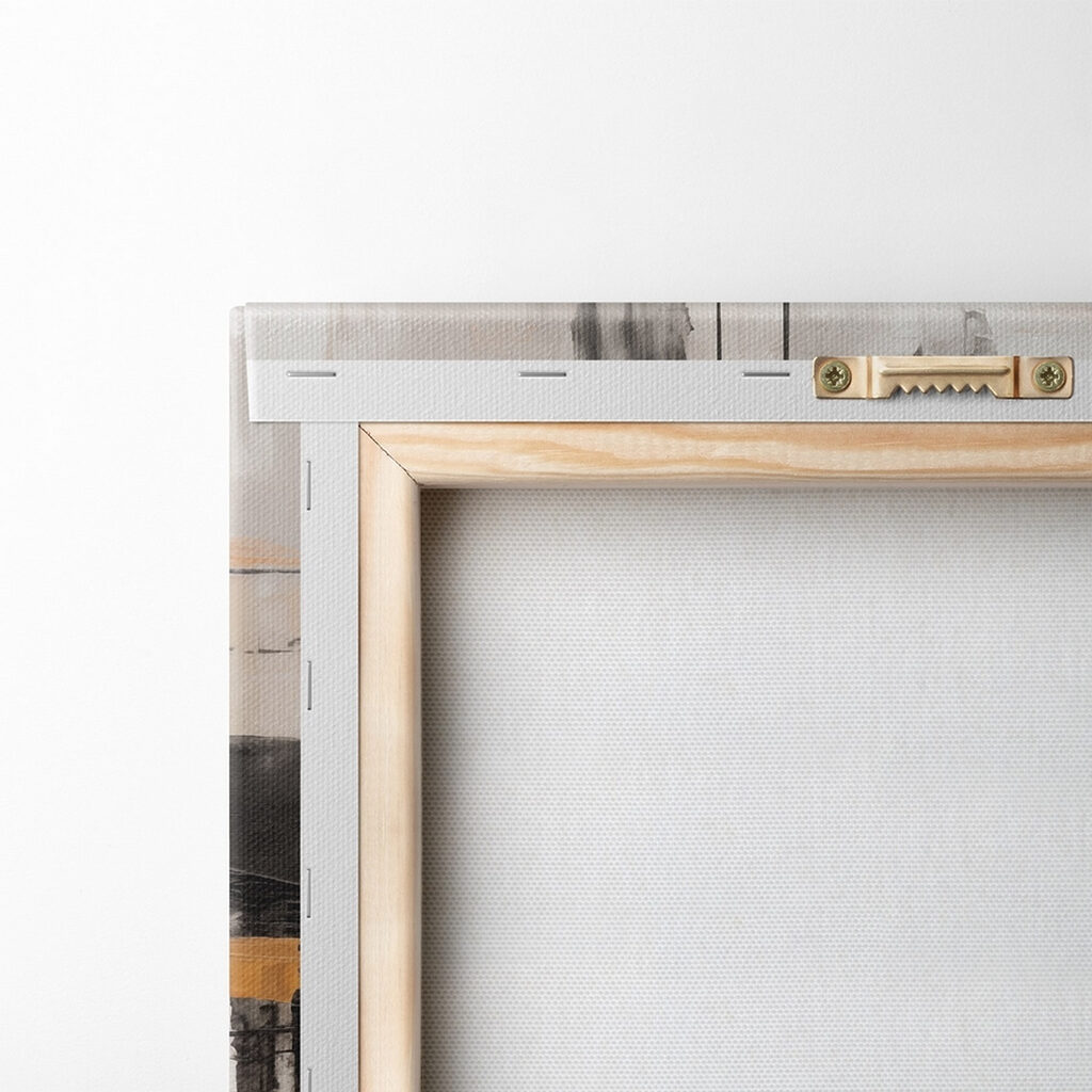 Painting of black and orange paint