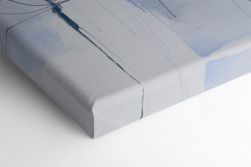 Painting of a blue and black square