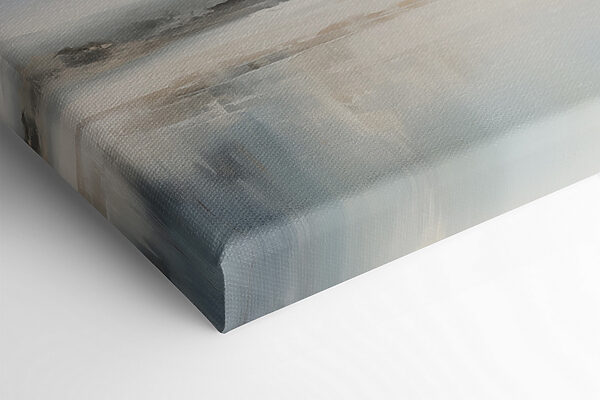 Peinture d'un paysage avec un plan d'eau et du brouillard Peinture d'un paysage avec un plan d'eau et du brouillard