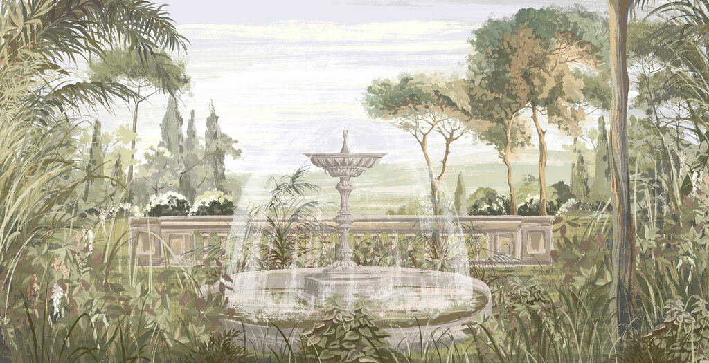 Fontaine d'eau dans un jardin Fontaine d'eau dans un jardin