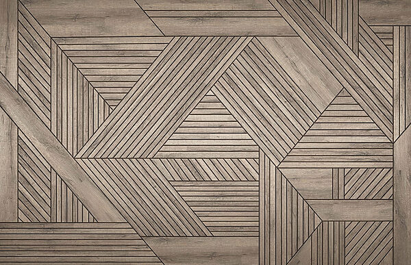Wood floor with a pattern