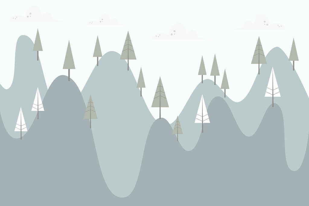 Montagne avec des arbres Montagne avec des arbres
