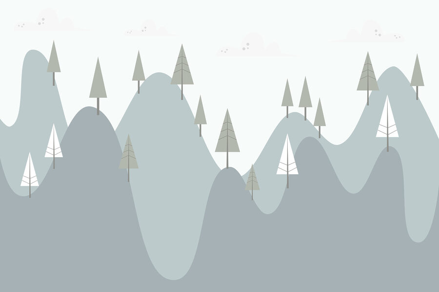 Papier peint Montagne avec des arbres – Image 3