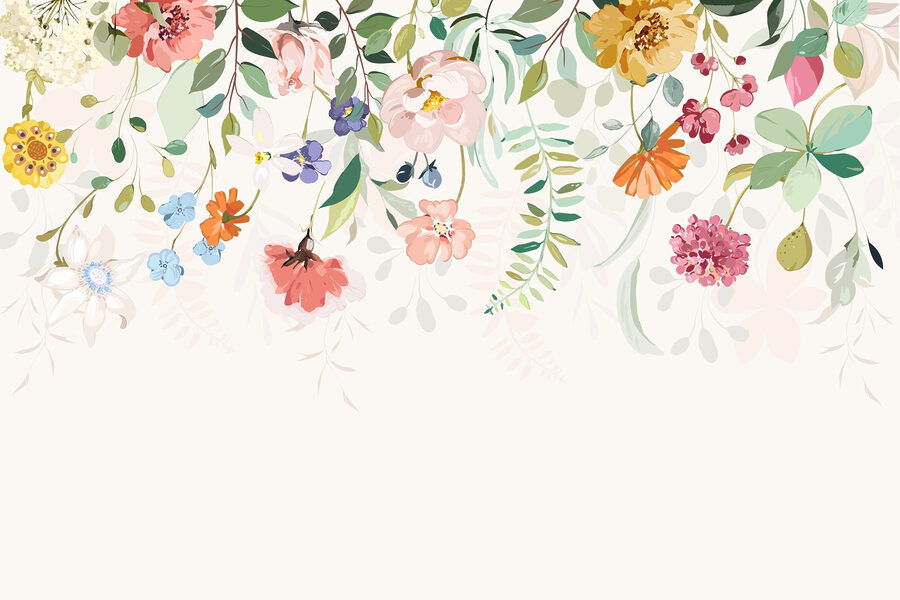 L'élégance florale dans des teintes douces.