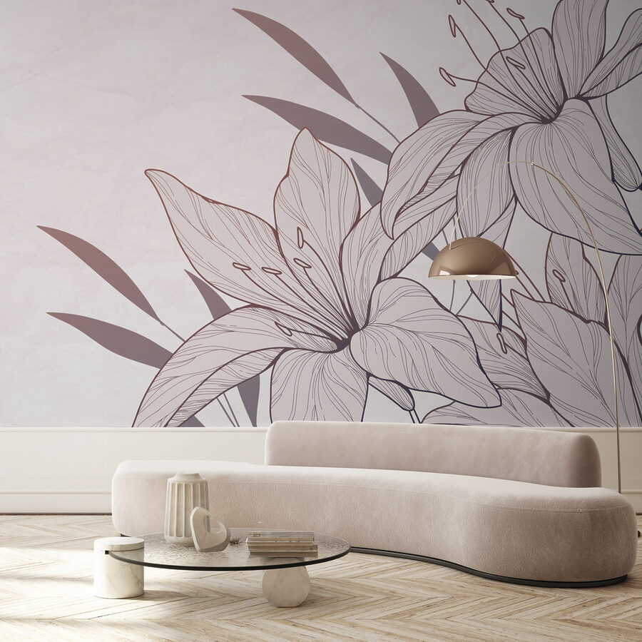 Dessin de fleurs et de feuilles