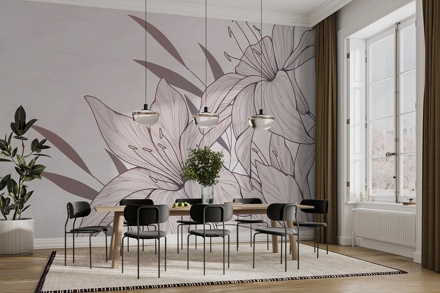 Dessin de fleurs et de feuilles