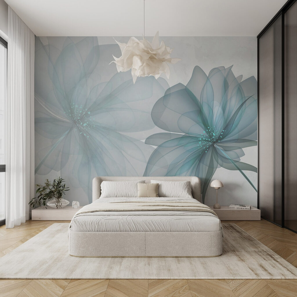 Couple of transparent flowers