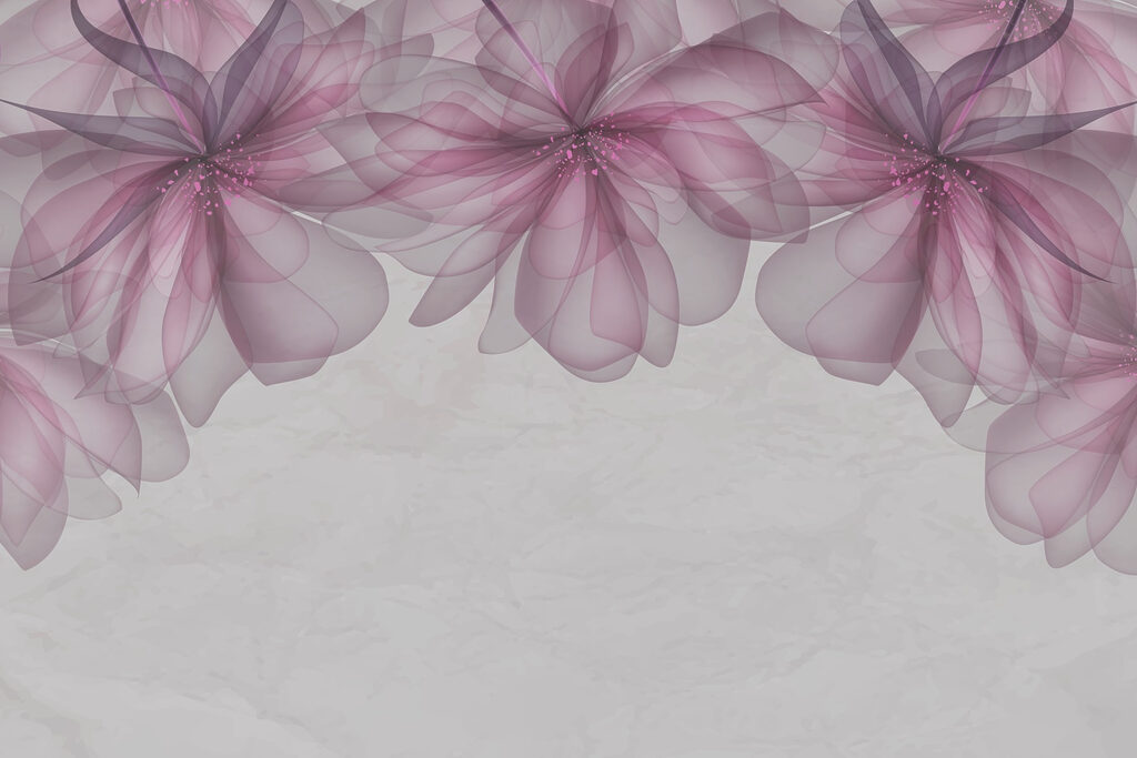 Groupe de fleurs violettes et roses Groupe de fleurs violettes et roses