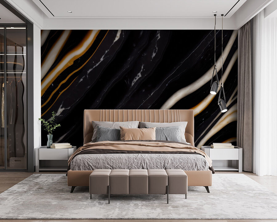 Marbre noir et blanc