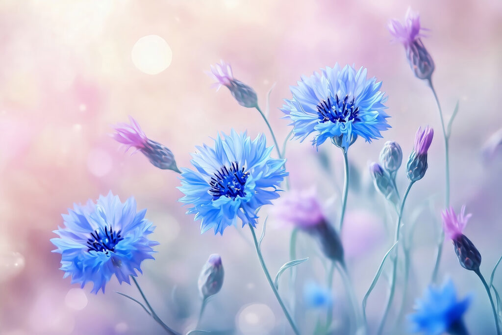 Groupe de fleurs bleues Groupe de fleurs bleues