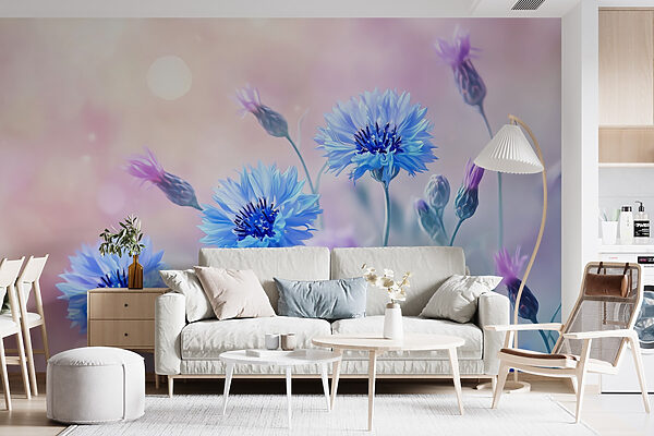 Groupe de fleurs bleues Groupe de fleurs bleues