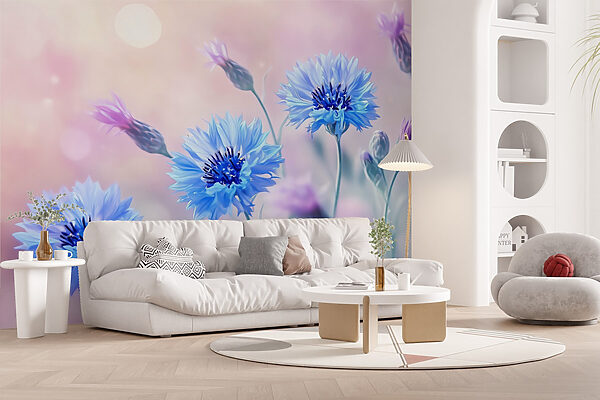 Groupe de fleurs bleues Groupe de fleurs bleues