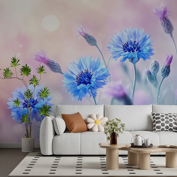 Groupe de fleurs bleues Groupe de fleurs bleues