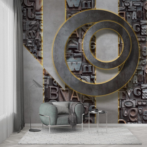 Groupe de lettres sur un mur Groupe de lettres sur un mur