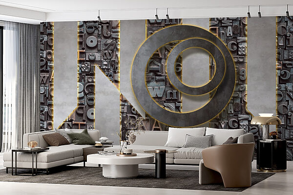 Groupe de lettres sur un mur Groupe de lettres sur un mur