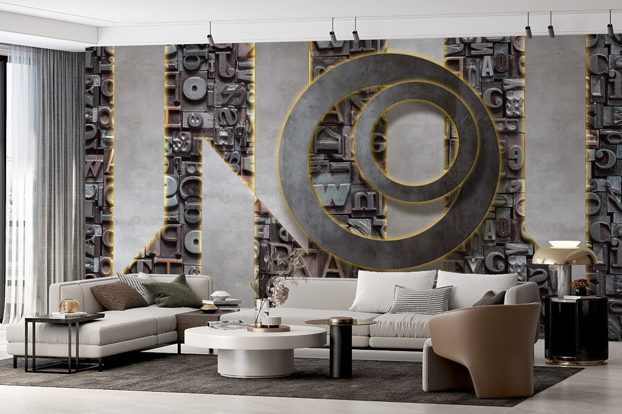 Papier peint Groupe de lettres sur un mur – Image 5