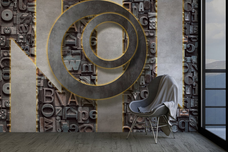 Papier peint Groupe de lettres sur un mur – Image 7