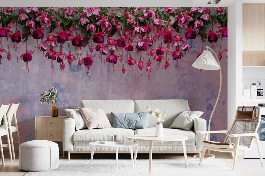 Groupe de fleurs roses