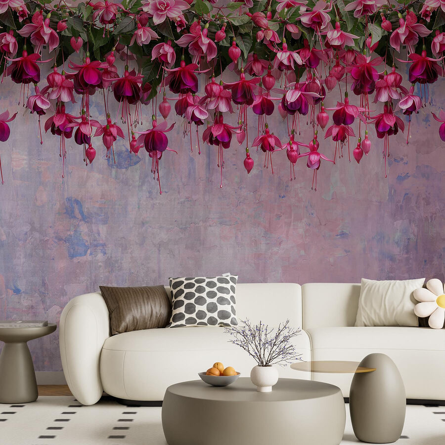 Groupe de fleurs roses