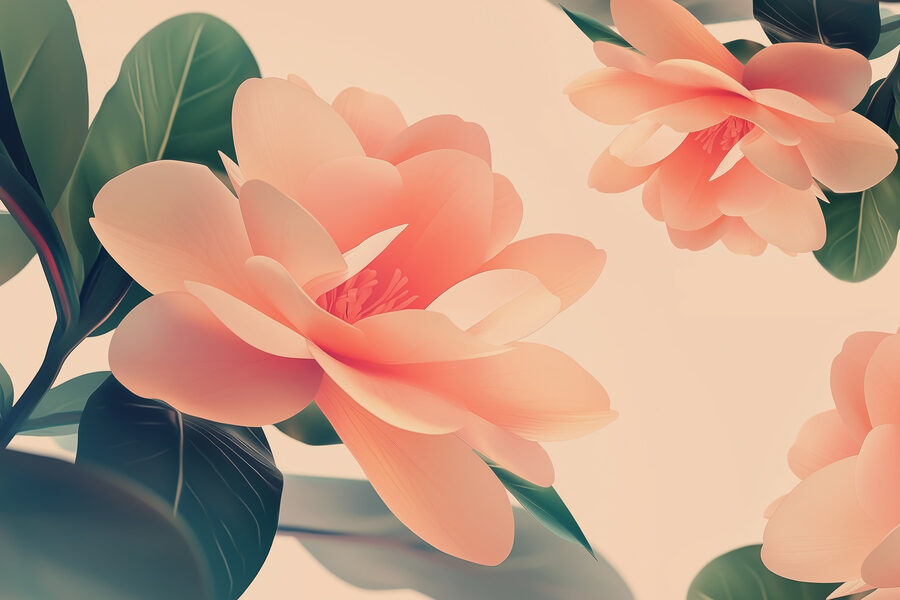 Fleurs délicates dans des tons pastel doux