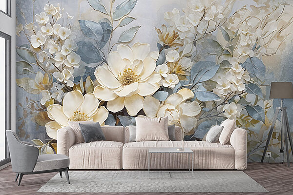 Peinture de fleurs et de feuilles Peinture de fleurs et de feuilles