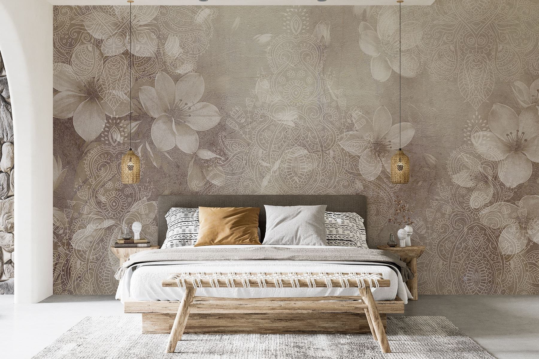 White flowers on a grey background White flowers on a grey background