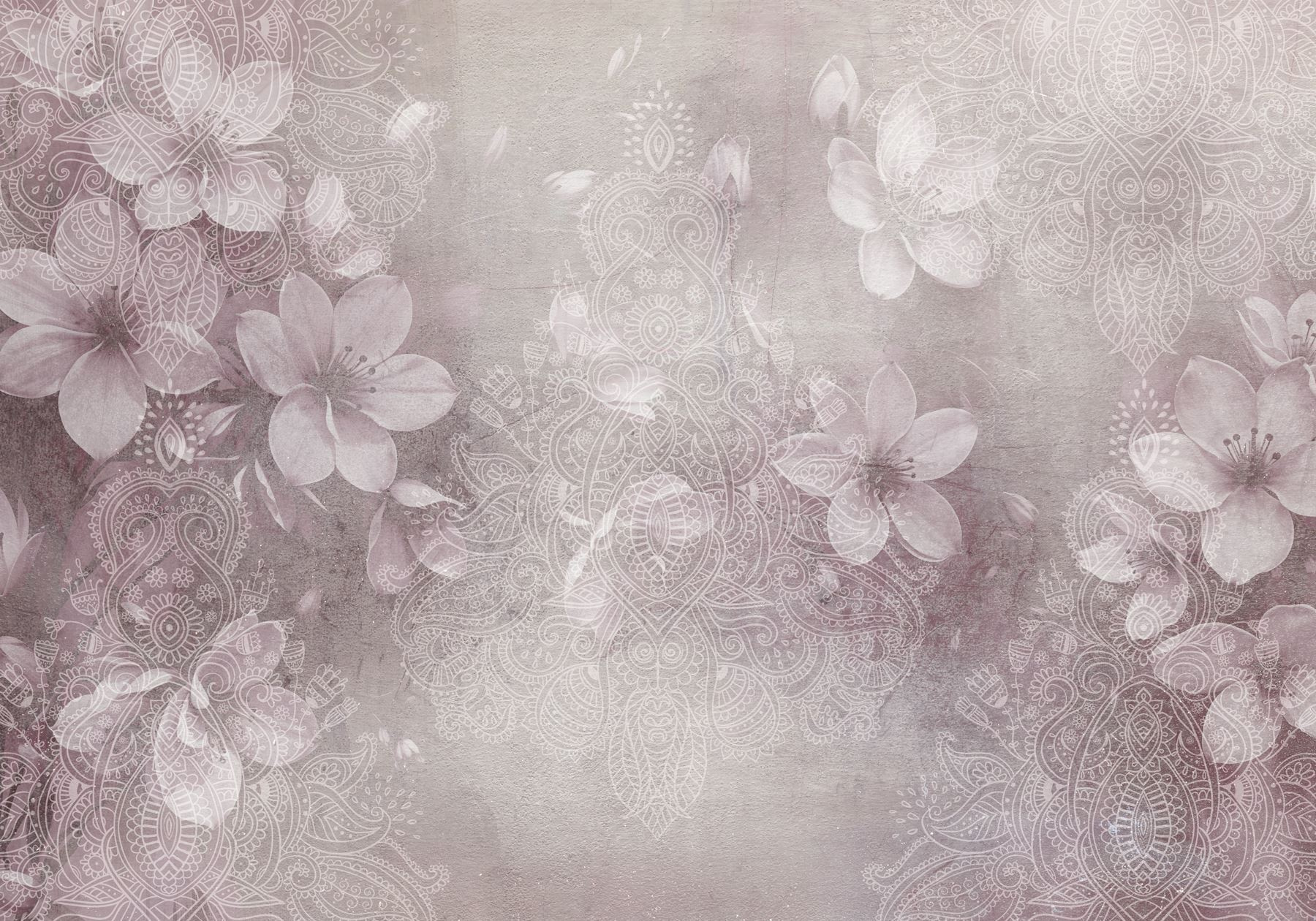 Delicate floral patterns in soft hues