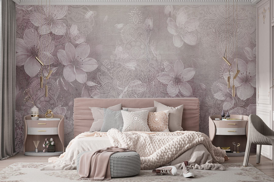 Motifs floraux délicats dans des teintes douces