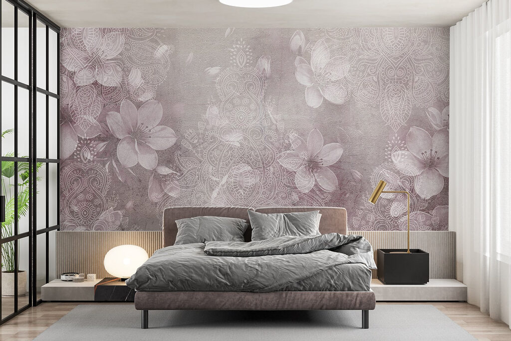 Delicate floral patterns in soft hues