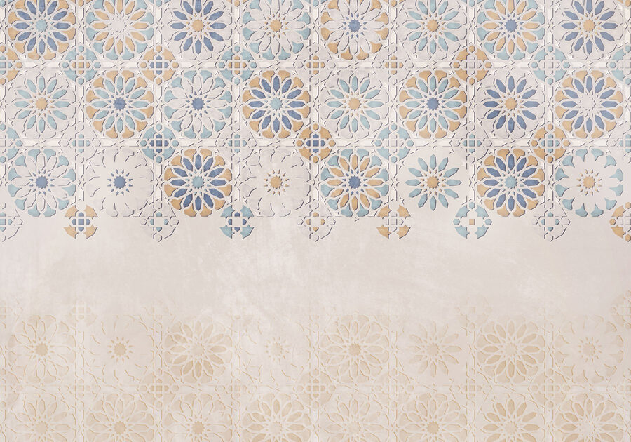 Mur avec un motif de fleurs