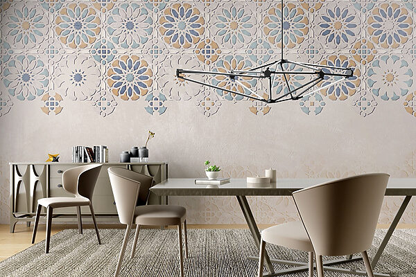 Mur avec un motif de fleurs Mur avec un motif de fleurs