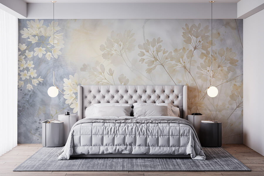 Des fleurs douces sur une toile de fond douce