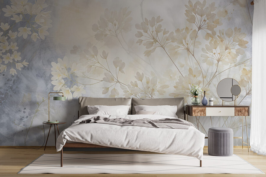 Des fleurs douces sur une toile de fond douce