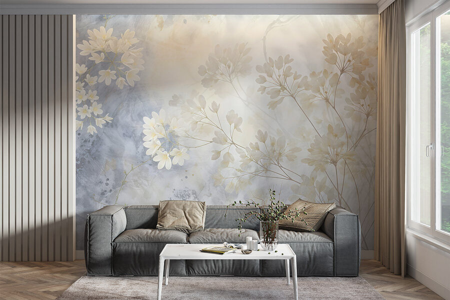 Des fleurs douces sur une toile de fond douce
