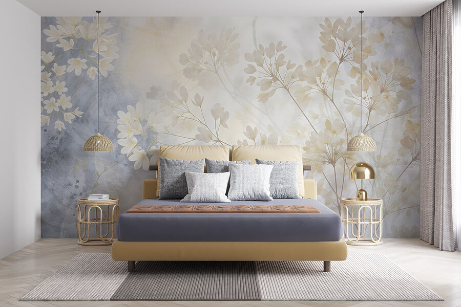 Des fleurs douces sur une toile de fond douce