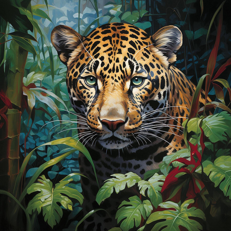 Léopard dans la jungle