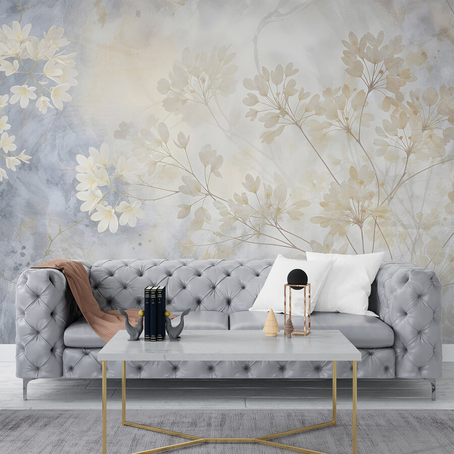 Des fleurs douces sur une toile de fond douce