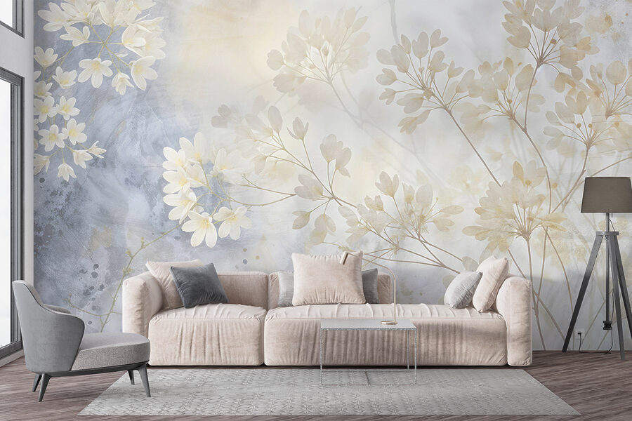 Des fleurs douces sur une toile de fond douce