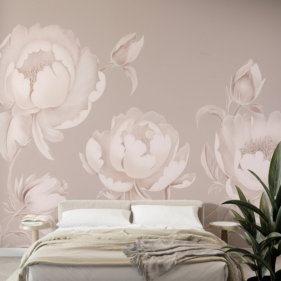 Papier peint avec des fleurs