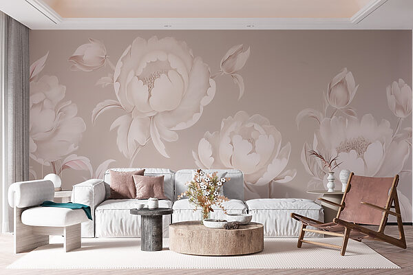 Papier peint avec des fleurs Papier peint avec des fleurs